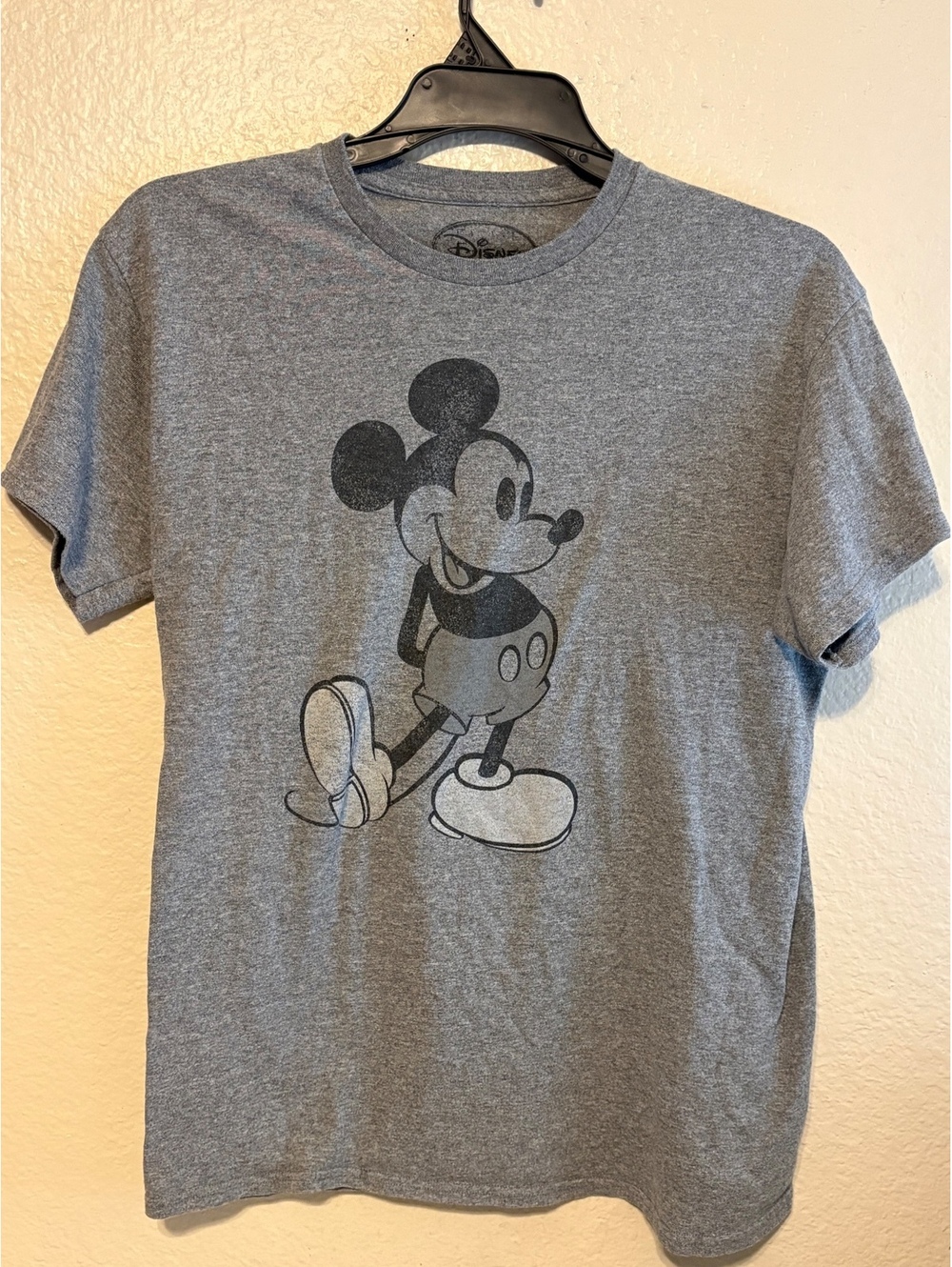 Disney Mickey Mouse Gray Graphic T-Shirt Medium